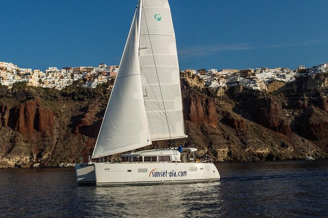 Private Morning Tour Lagoon 400-380 Sailing in Santorini ,Lunch, Drink, Transfer - Itinerary Breakdown