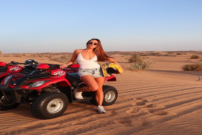 Red Dune Desert Safari With Dinner Quad Bike and Camel Ride - Sandboarding and Camel Riding