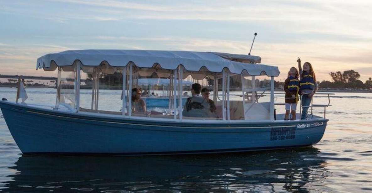 San Diego: Private Sun Cruiser Duffy Boat Rental - Exploring Mission Bay