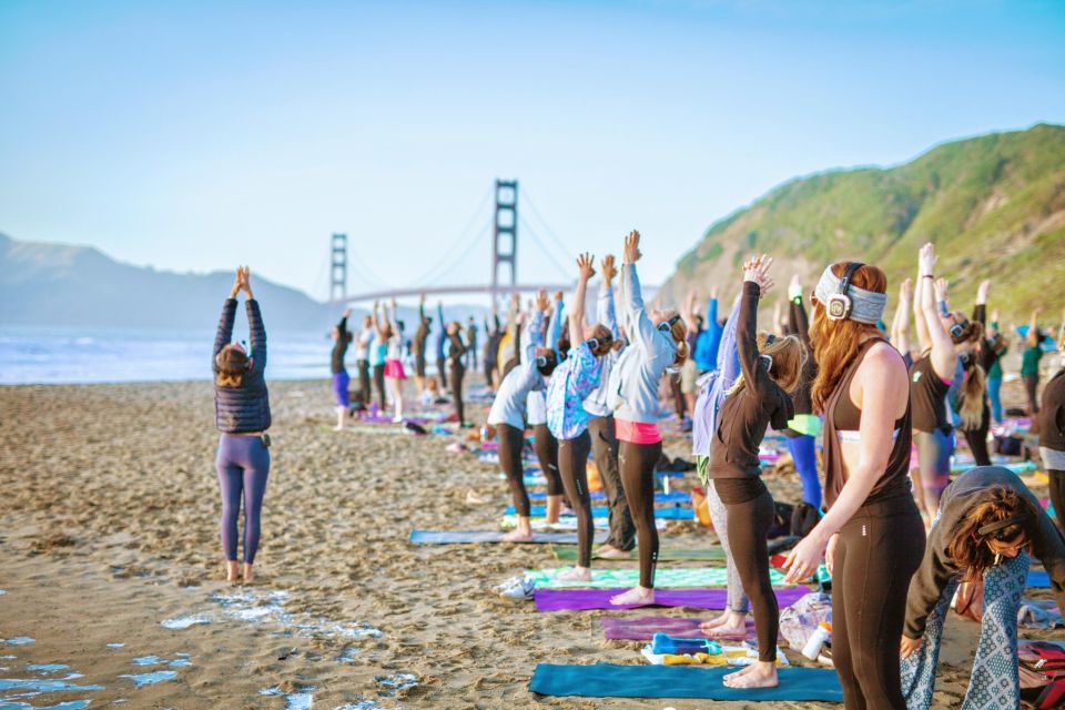 San Francisco: Silent Disco Yoga at Baker Beach - Stunning Natural Setting