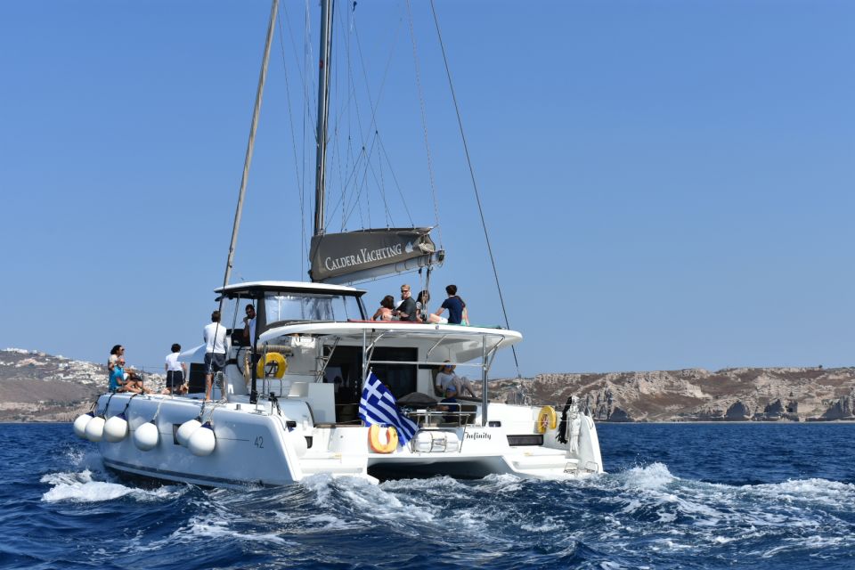 Santorini: All-Inclusive Private Luxury Catamaran Cruise - Catamaran Details