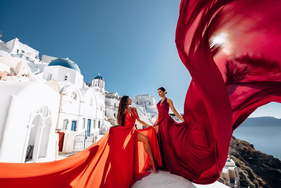 Santorini: Private Flying Dress Photoshoot Experience - Dress and Locations