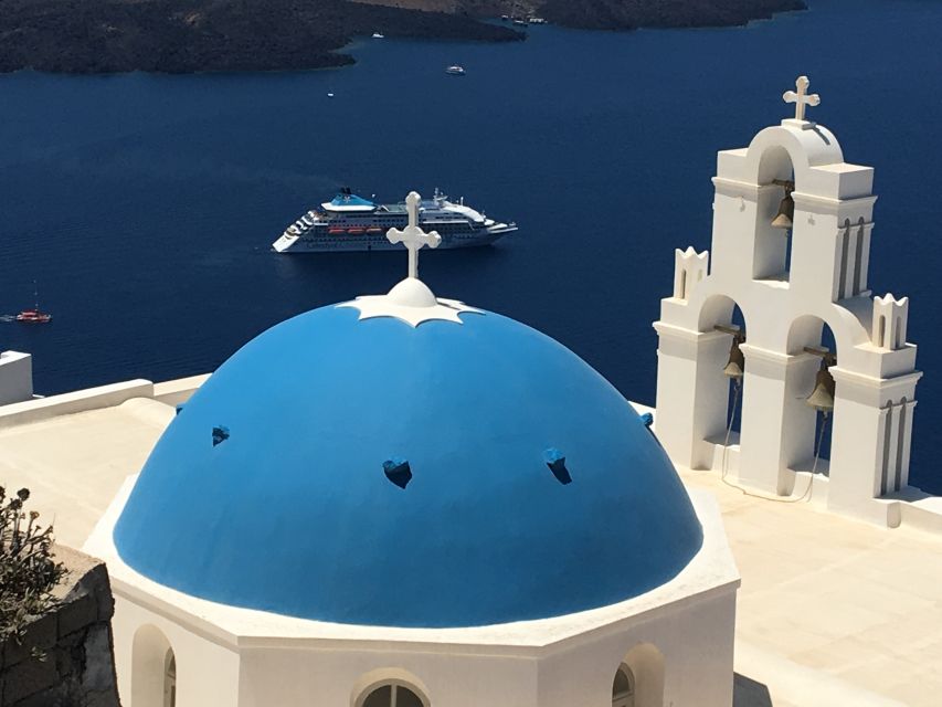 Santorini:Akrotiri Guided Tour & Motorboat Cruise With Lunch - Transportation and Pickup