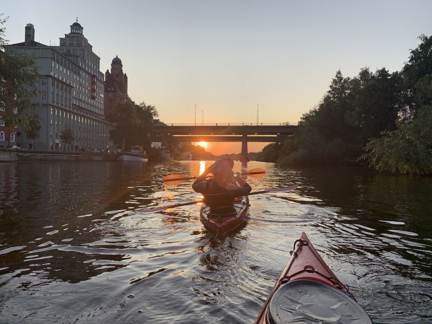 Stockholm: Sunset Kayak Tour in the City + Swedish Fika - Safety and Paddle Introductions