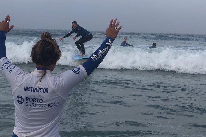 Surf Day at Porto Surf School 3h Surf Lesson With Transport From the City Center - Gear Provided