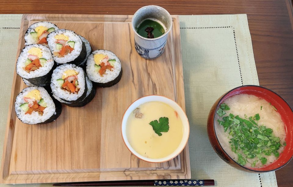 Tokyo: Sushi Roll and Side Dish Cooking Experience - Reservation and Booking