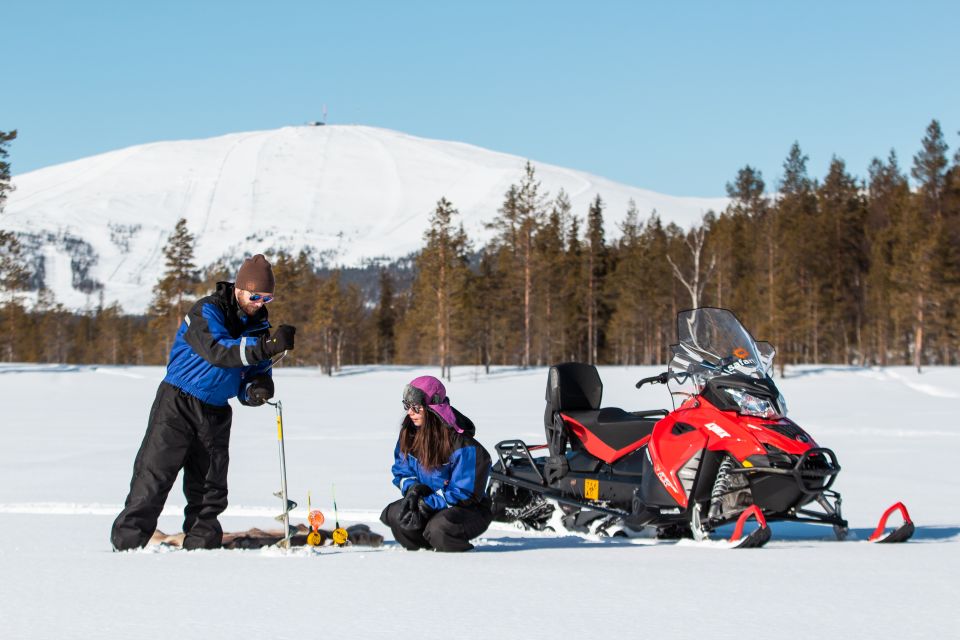 Ylläs: Snowmobile Adventure With Ice Fishing - Lappish Nature in Winter