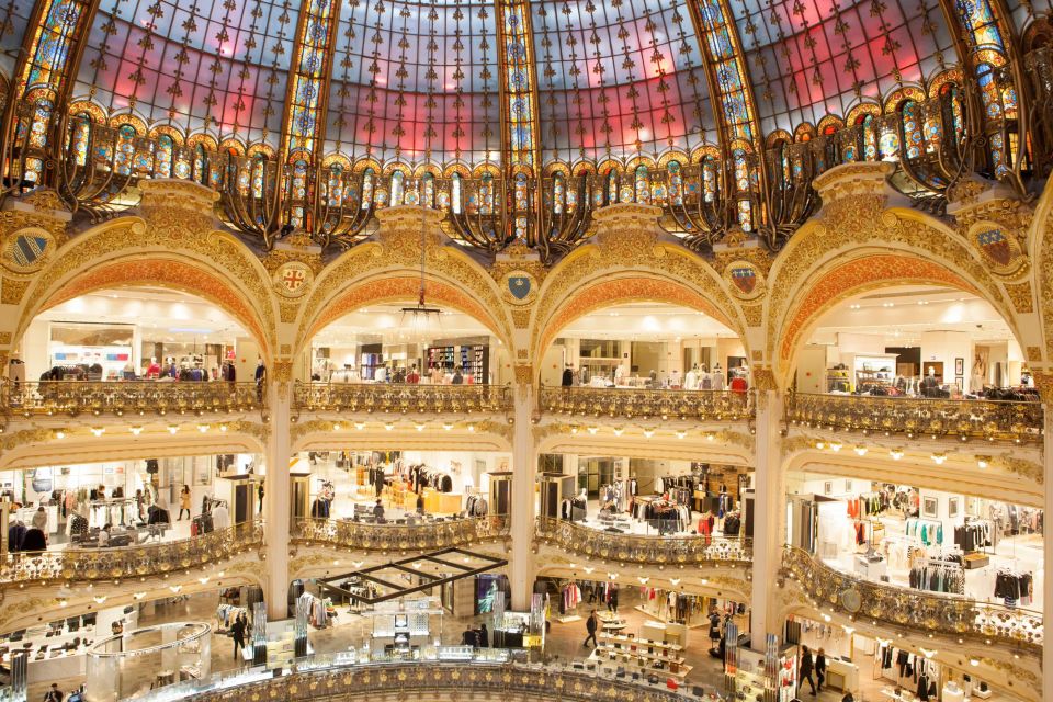 10 Hours Tour Versailles Galeries Lafayette and Lunch Cruise - Exploring Galeries Lafayette