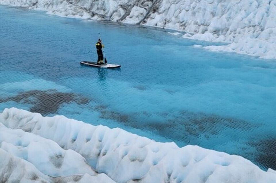 Anchorage: Knik Glacier Helicopter and Paddleboarding Tour - Paddleboarding in Glacier Pools