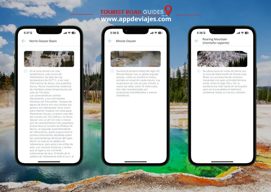 App Self-Guided Road Routes Yellowstone - Customizable Tour Routes