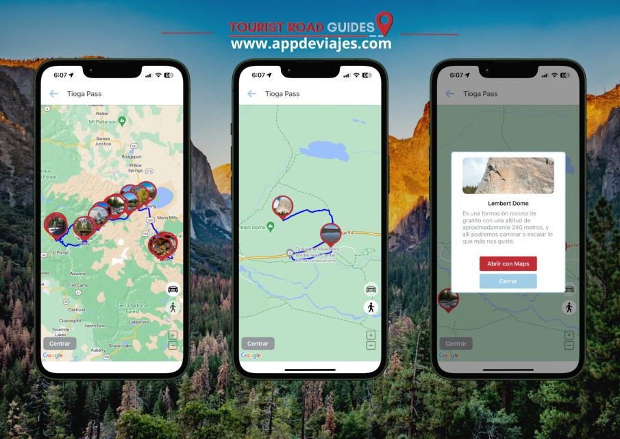 App Self-Guided Road Routes Yosemite National Park - Discovering Tuolumne Meadows Serenity