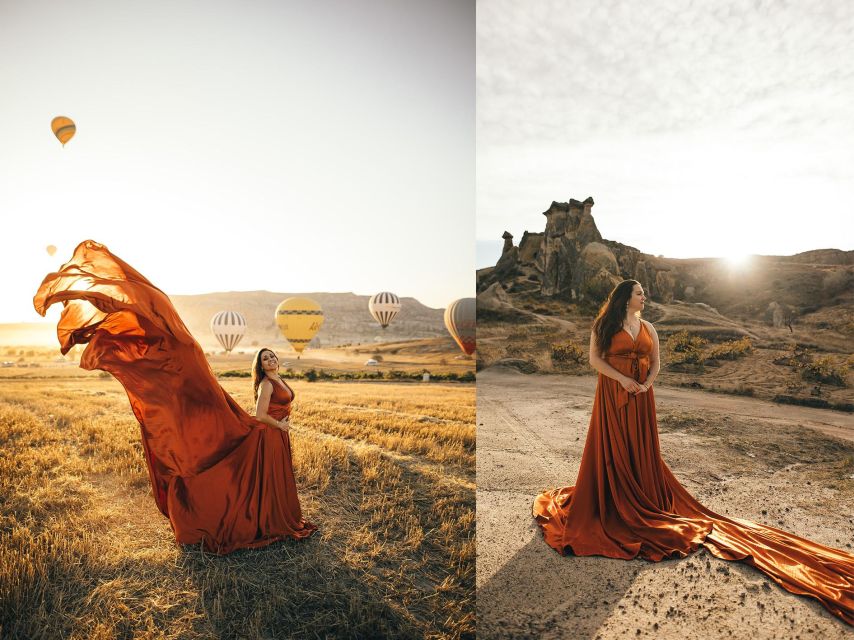 Cappadocia: Photo Shooting With Flying Dresses - Exploring the Fairy Chimney Cave