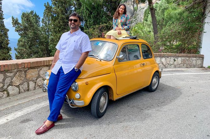 Dolce Vita Vintage Photo Experience With Yellow Fiat 500 - Scenic Spots Capture