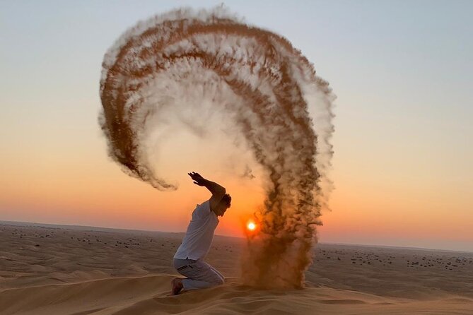 Dubai Evening Desert Safari With Camel Ride, Sand Boarding, BBQ & Entertainment - Arabic Refreshments and Photography