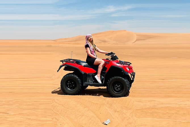 Dubai: Red Dune ATV, Sandsurf, Camels, Stargazing & Camp Dinner - Sandboarding Adventure