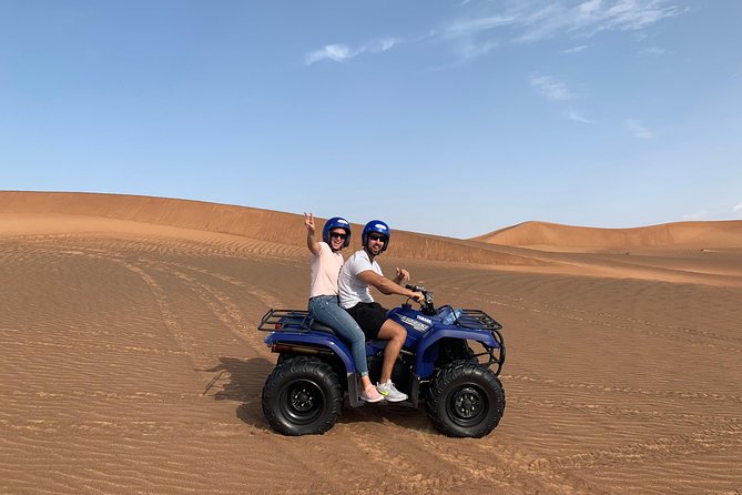 Dubai: Unique SUNSET Quad Bike Red Dunes Safari - Included Refreshments