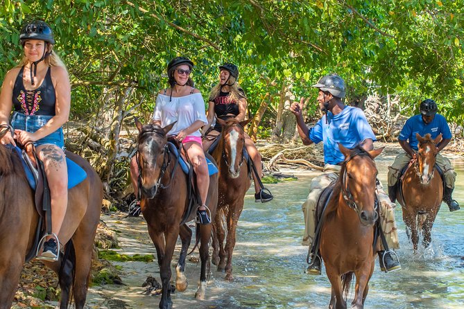 Dunns River Falls Climb Plus Ziplines, Atv, Horse Ride & Swim From Ocho Rios - Swimming in the Refreshing Waters