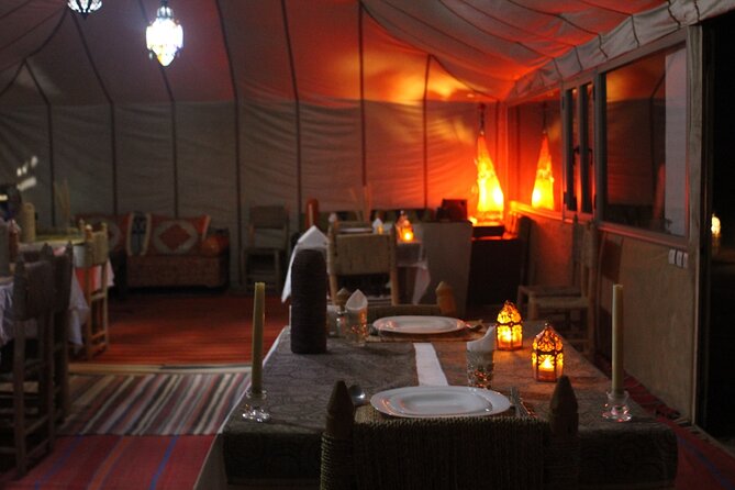 Erg Chebbi Desert Overnight in Tent With Camel Ride & Sandboard - Deluxe Tent Accommodation