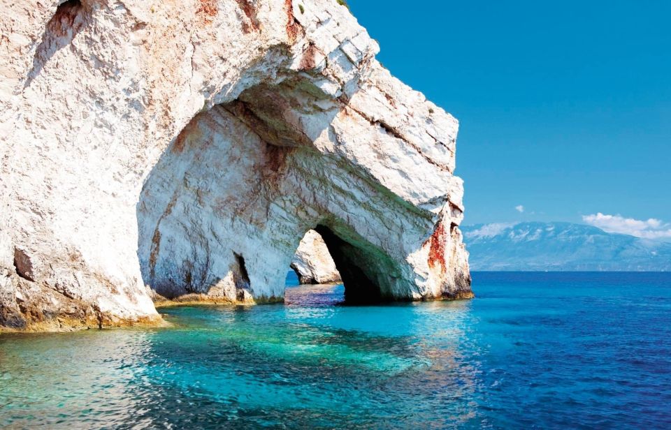 From Kefalonia: Blue Cave Boat Cruise & Shipwreck Photo Stop - Visiting Navagio Beach