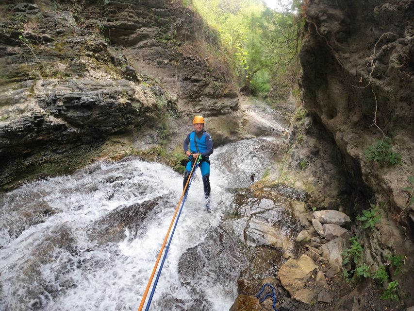 From Marbella: Canyoning Guided Tour at Sima Del Diablo - Rappels and Slides