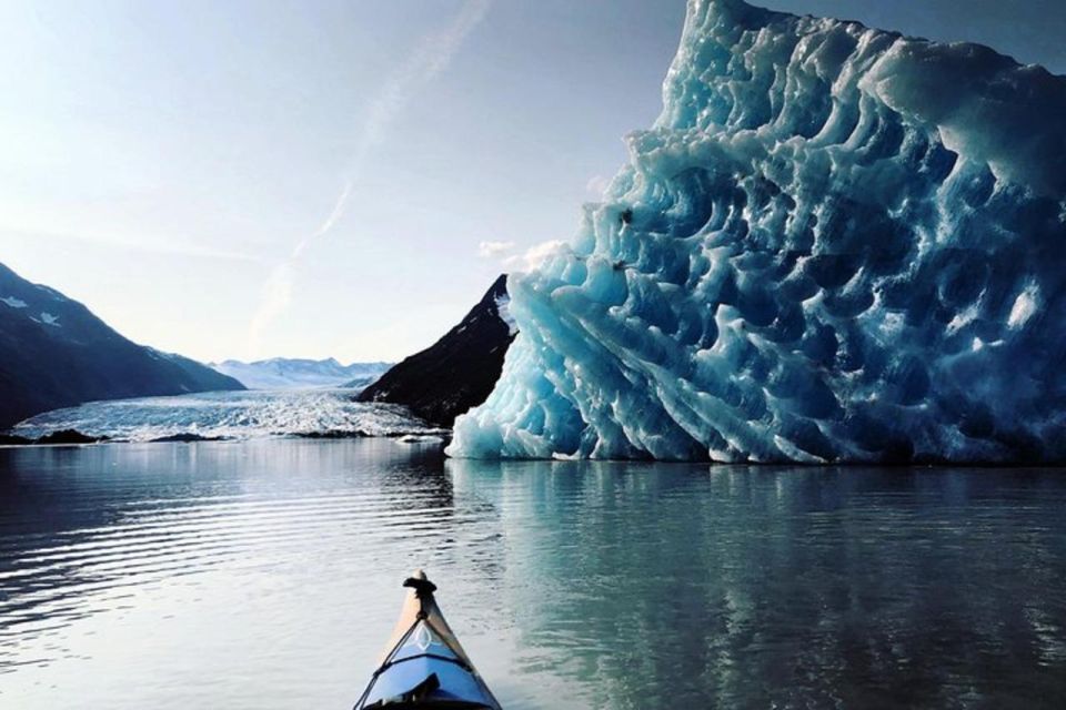 Girdwood: Helicopter Glacier Blue Kayak & Grandview Tour - Kayaking on Spencer Glacier Lake