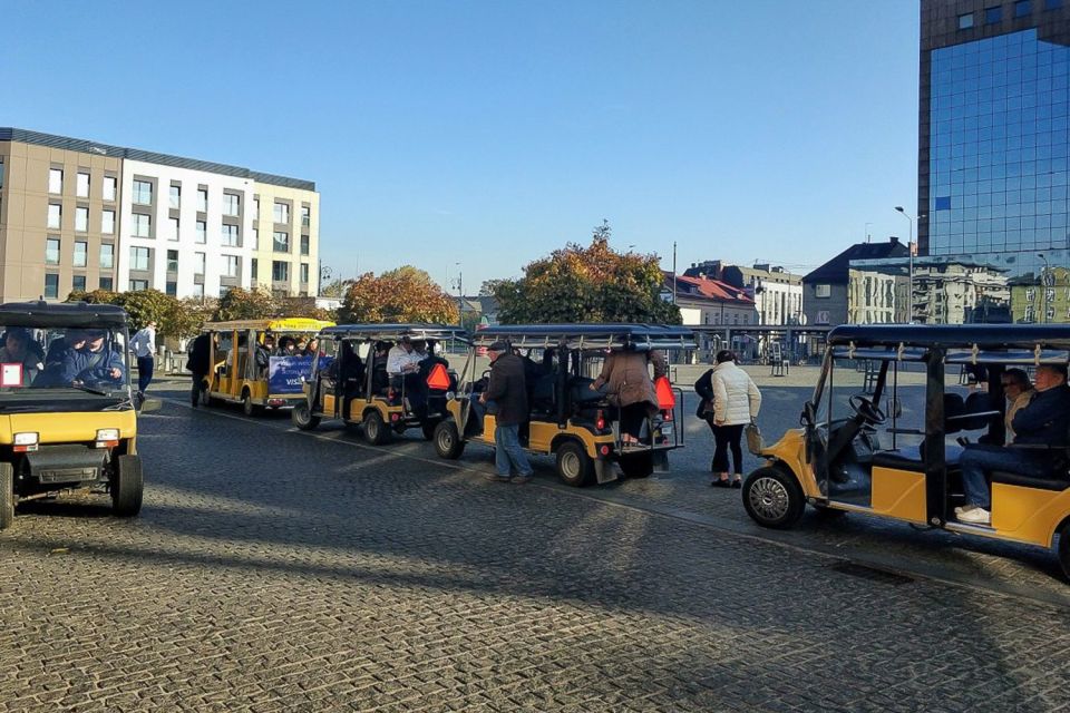 Krakow: Kazimierz by Golf Cart and Schindlers Factory Tour - Golf Cart Transportation