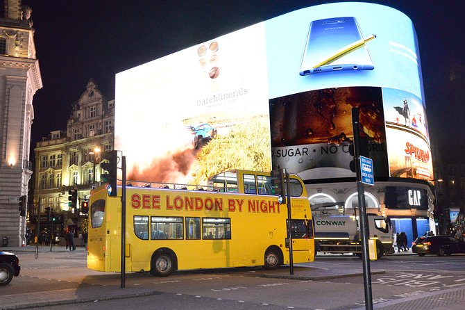 London by Night Sightseeing Tour - Open Top Bus - Guided Live Commentary