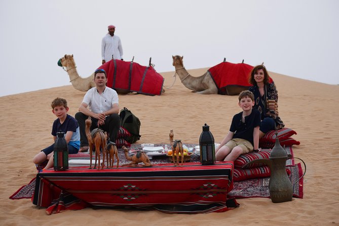 Morning Dubai Desert Safari With Camel Ride & Sand Boarding - Dune Bashing Experience