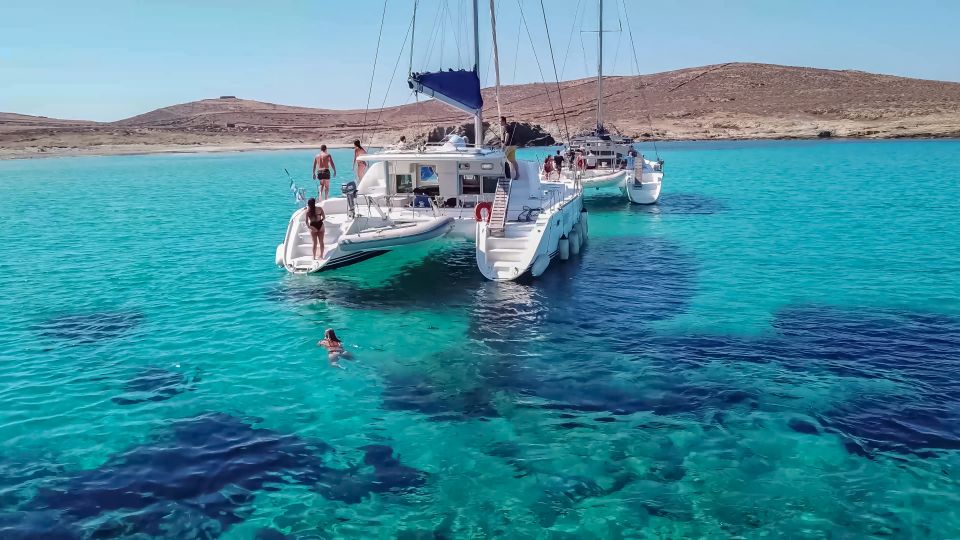 Mykonos: Catamaran Cruise With Lunch, Drinks and Transfer - Onboard Amenities