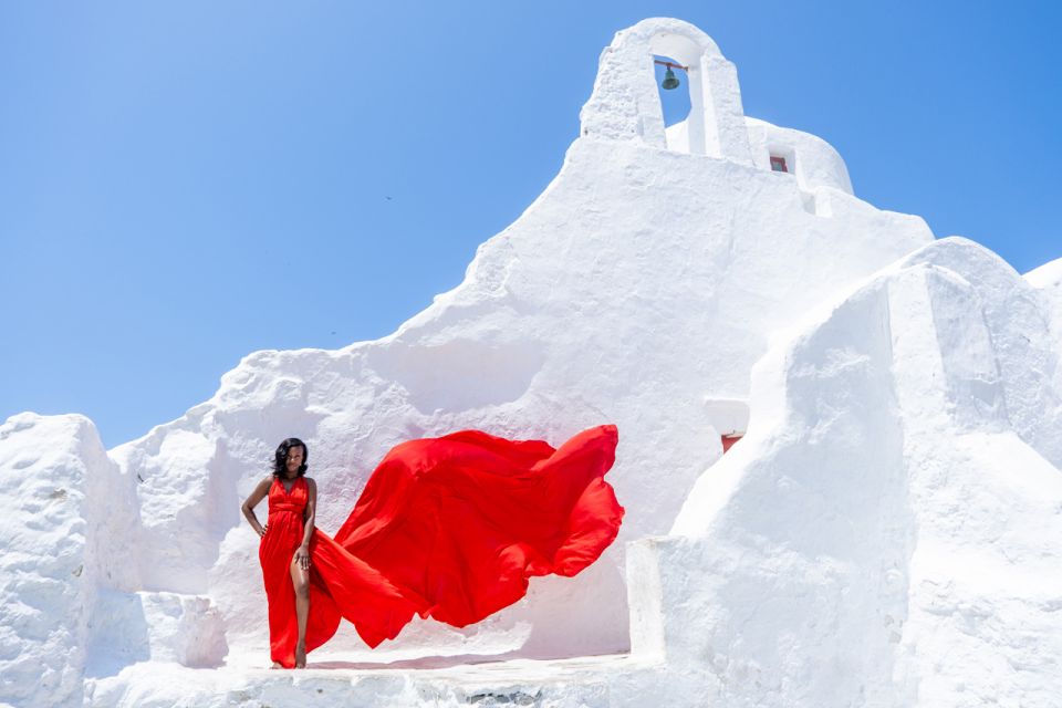 Mykonos: Flying Dress Photoshoot - Meeting Point and Availability