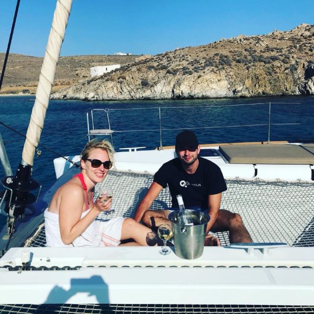 Mykonos: Full-Day Catamaran Cruise With Fresh Lunch - Taste the Local Delicacies