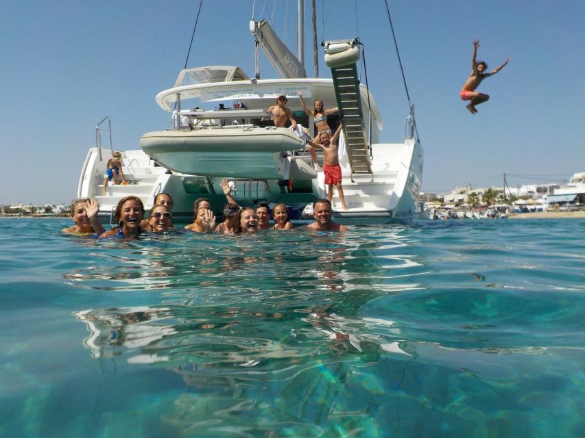 Naxos: Catamaran Cruise With Swim Stops, Food, and Drinks - Onboard Amenities