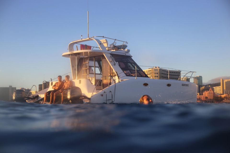 Oahu: Private Catamaran Sunset Cruise & Optional Snorkeling - Swim and Snorkel With Gear