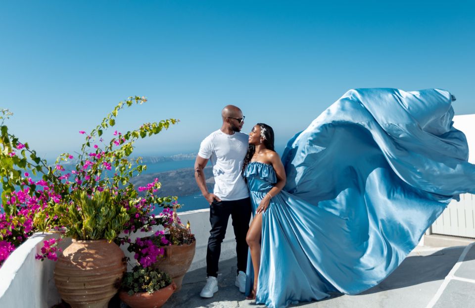 Photoshoot in Santorini With Flying Dress - Photoshoot Experience