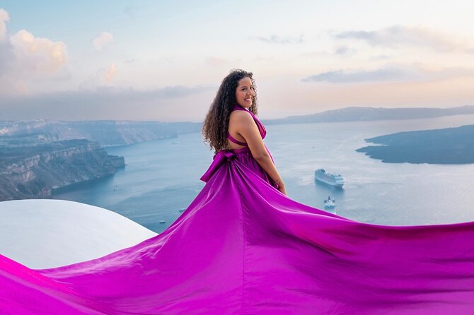 Santorini Flying Dress Photoshoot - Wardrobe and Styling