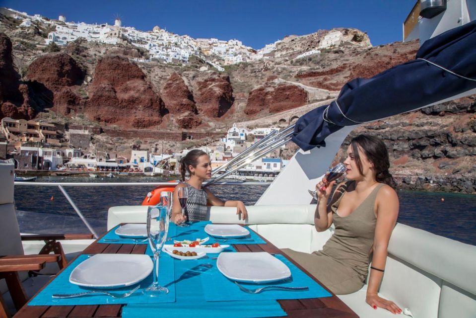 Santorini: Motor Yacht Day Cruise With 5-Course Lunch - Important Information