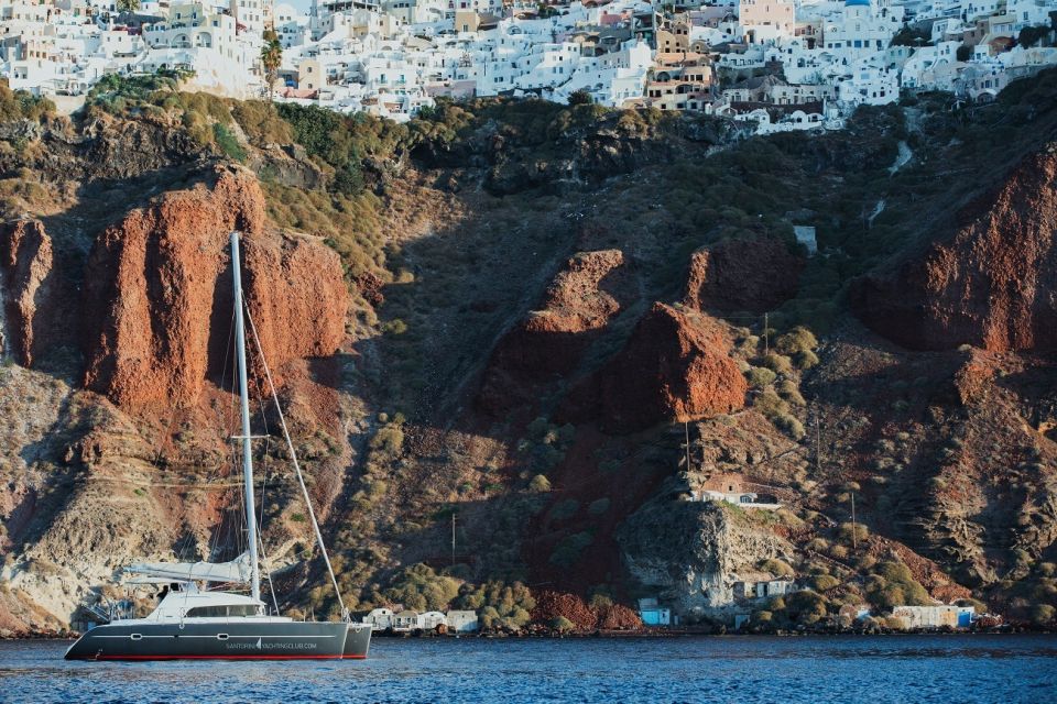 Santorini: Private Catamaran Cruise With BBQ Meal and Drinks - Important Information