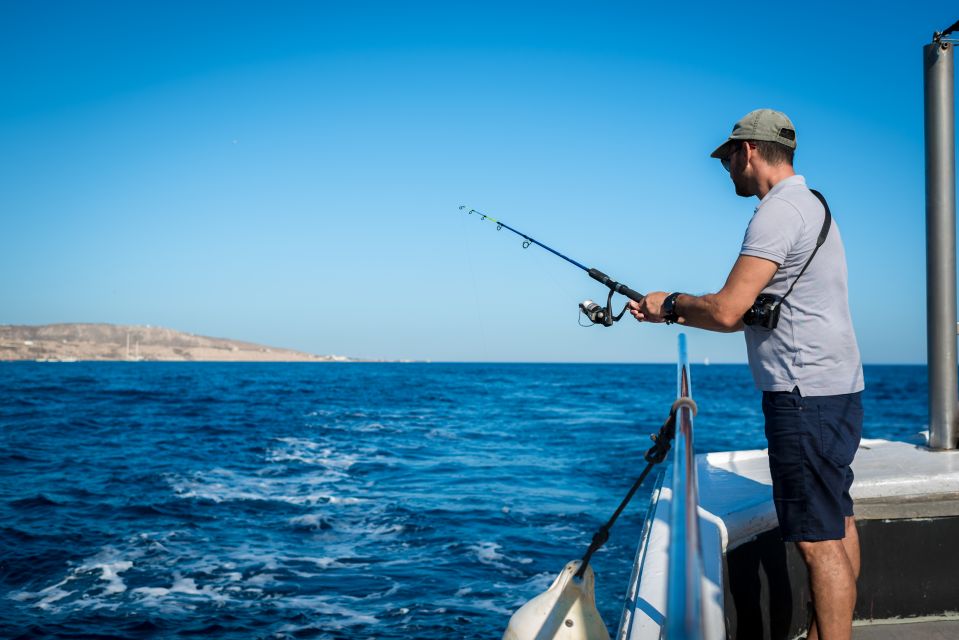 Santorini Sunset Fishing Trip With Dinner and Drinks - Meeting Point and What to Bring