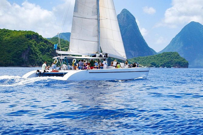 St Lucia Catamaran Day Sailing and Sightseeing Tour - Enjoying the Creole-Style Buffet