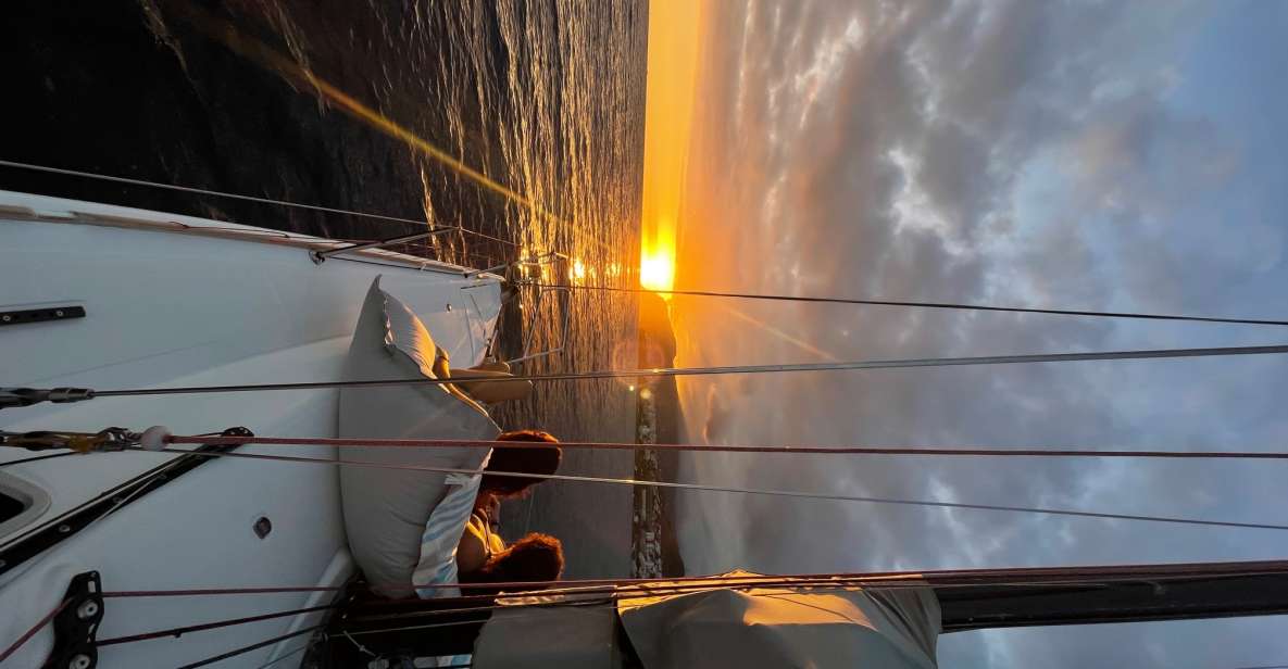 Sunset on a Sailing Boat - Preparing for the Sail