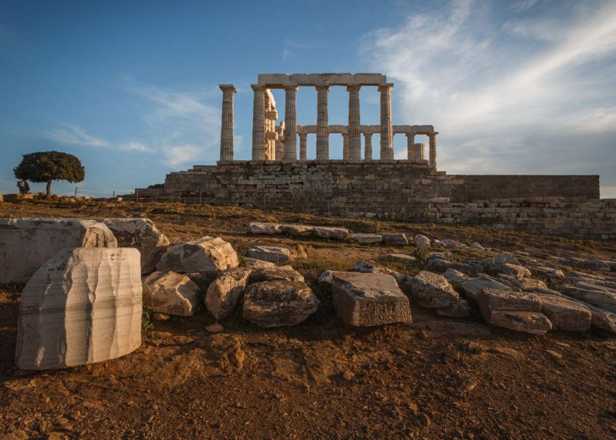 Trip to Cape Sounion - Sunset at the Temple of Poseidon