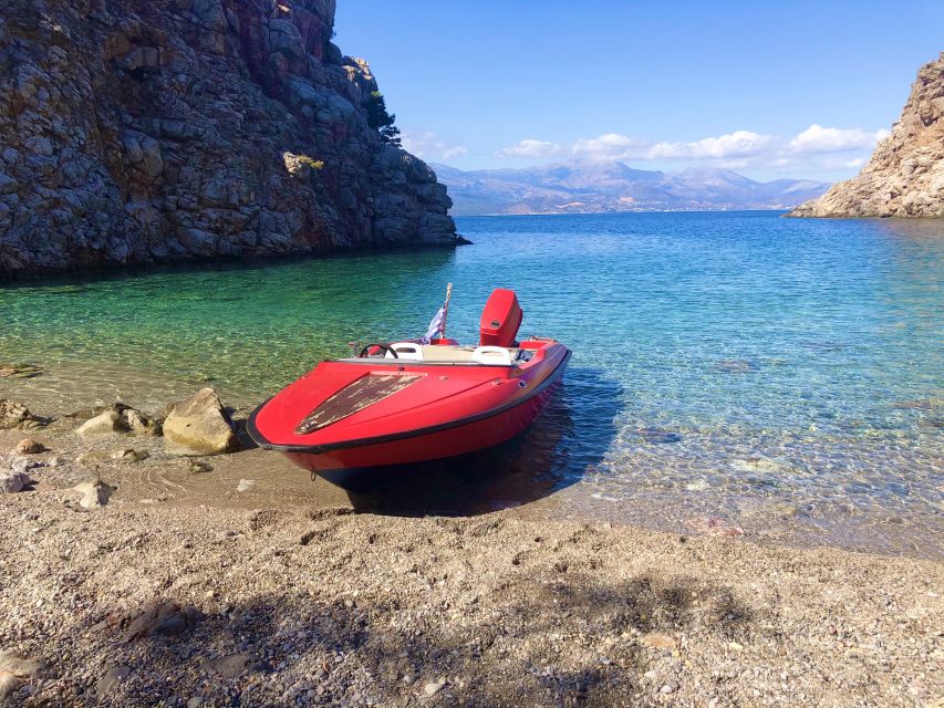 Agios Nikolaos: Mirabello Bay Speedboat Tour With Snorkeling - Snorkeling in Hidden Bays