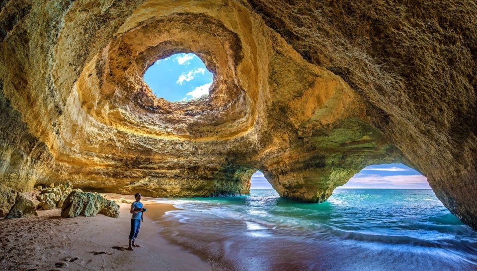 Algarve: Benagil Cave Boat Tour and Algarseco Coastal Walk - Grotto With Sea Arches