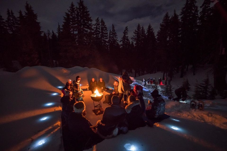 Bend: Cascade Mountains Snowshoeing Tour and Bonfire - Desserts and Hot Drinks