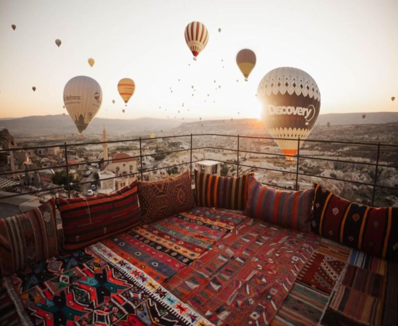 Breakfast in Cappadocia at Carpet Terrace With Balloons - About Turkish Breakfast