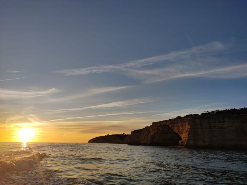 From Armacao De Pera: Sunset Benagil Caves Boat Tour - Meeting Information