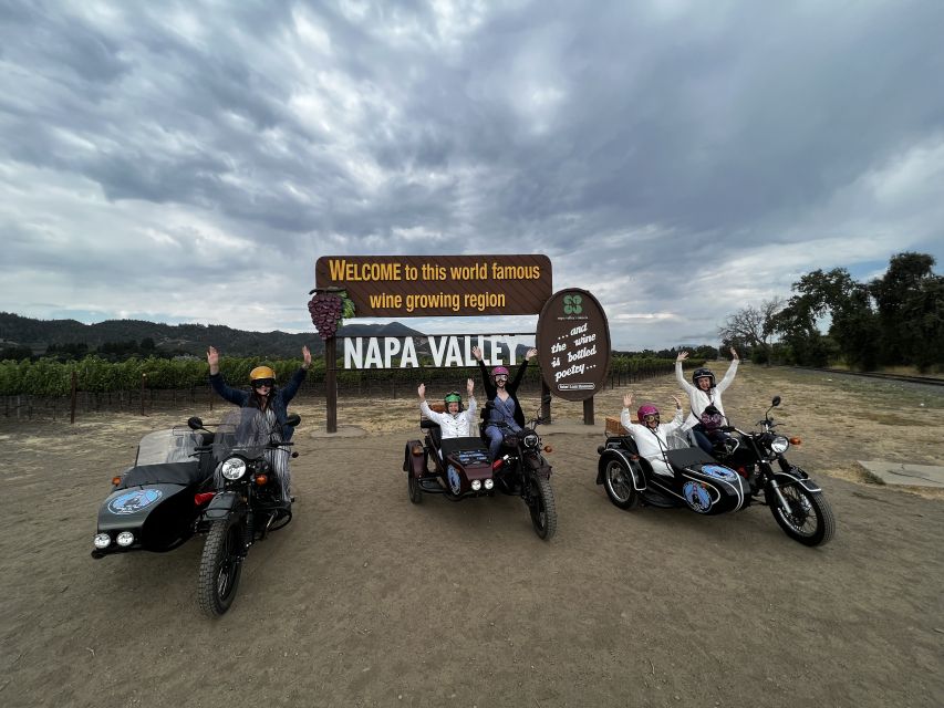 Napa Valley: Napa Valley Guided Sidecar Tour With 3 Wineries - Wine Knowledge and Tasting