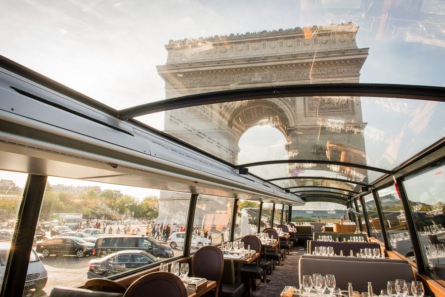 Paris: Bustronome Gourmet Lunch Tour on a Glass-Roof Bus - Famous Sites in Paris