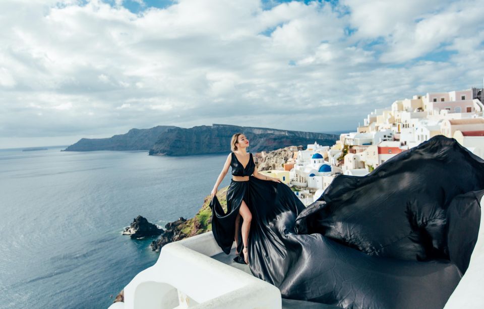 Photoshoot in Santorini With Flying Dress - Company Background