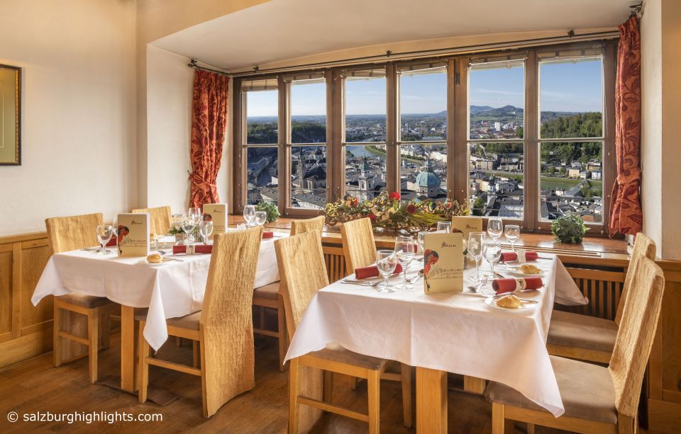 Salzburg: Cruise, Dinner & Fortress Concert - VIP Dinner Menu